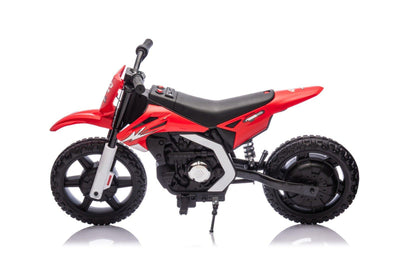 Red 24V Electric MotoX Dirt Bike for Kids, Up to 18 km/h.
