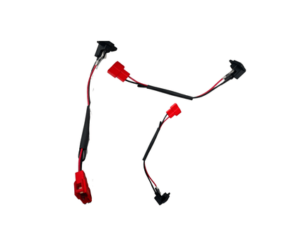 Portable battery charger extension for ride-on car batteries with compatible connector