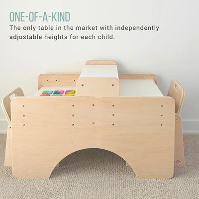 PAPAYA DOUBLE - Adjustable Montessori Table & Chair Set for Two.