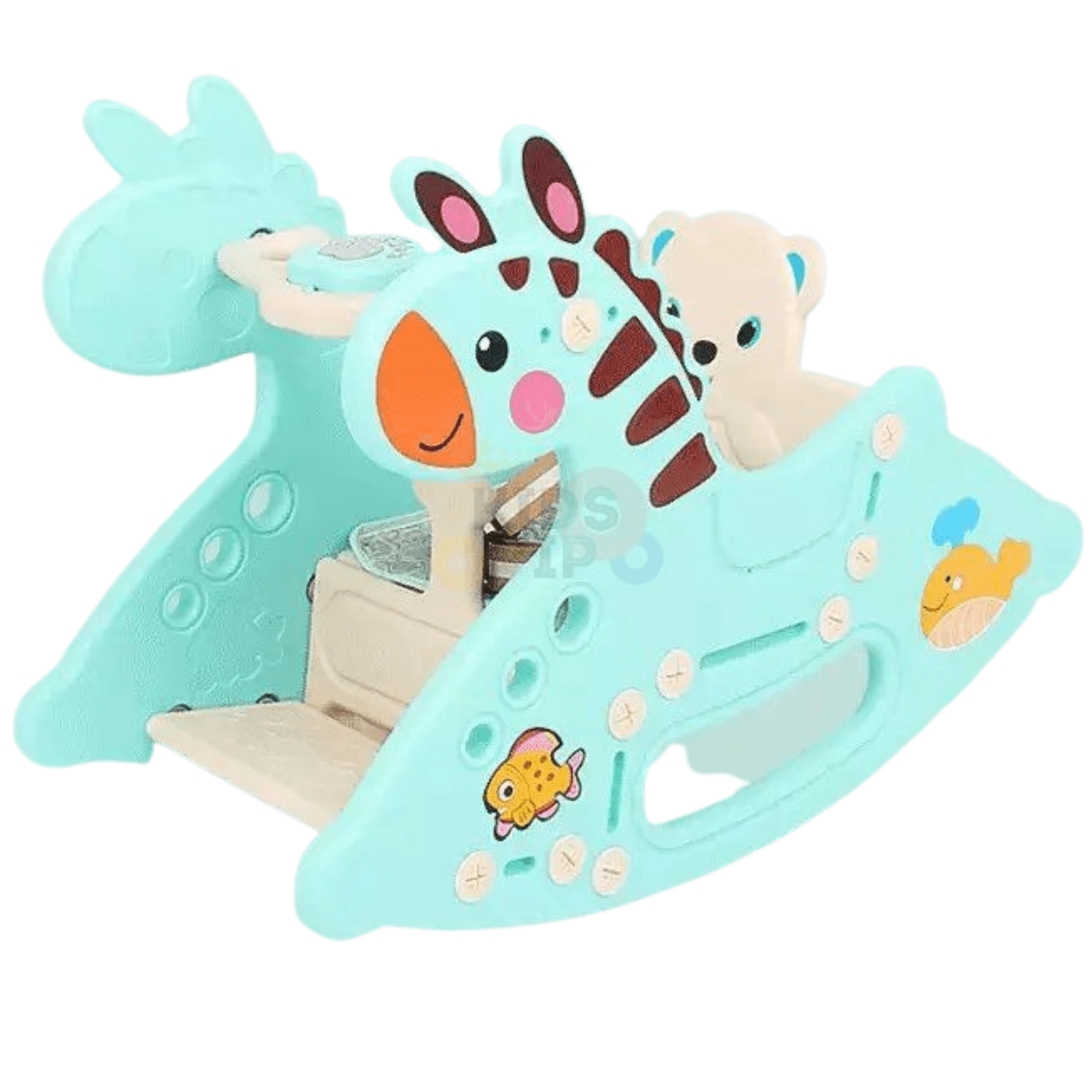 Toddlers and Infants Rocking Deer Edition Chair with Music - Blue image 0