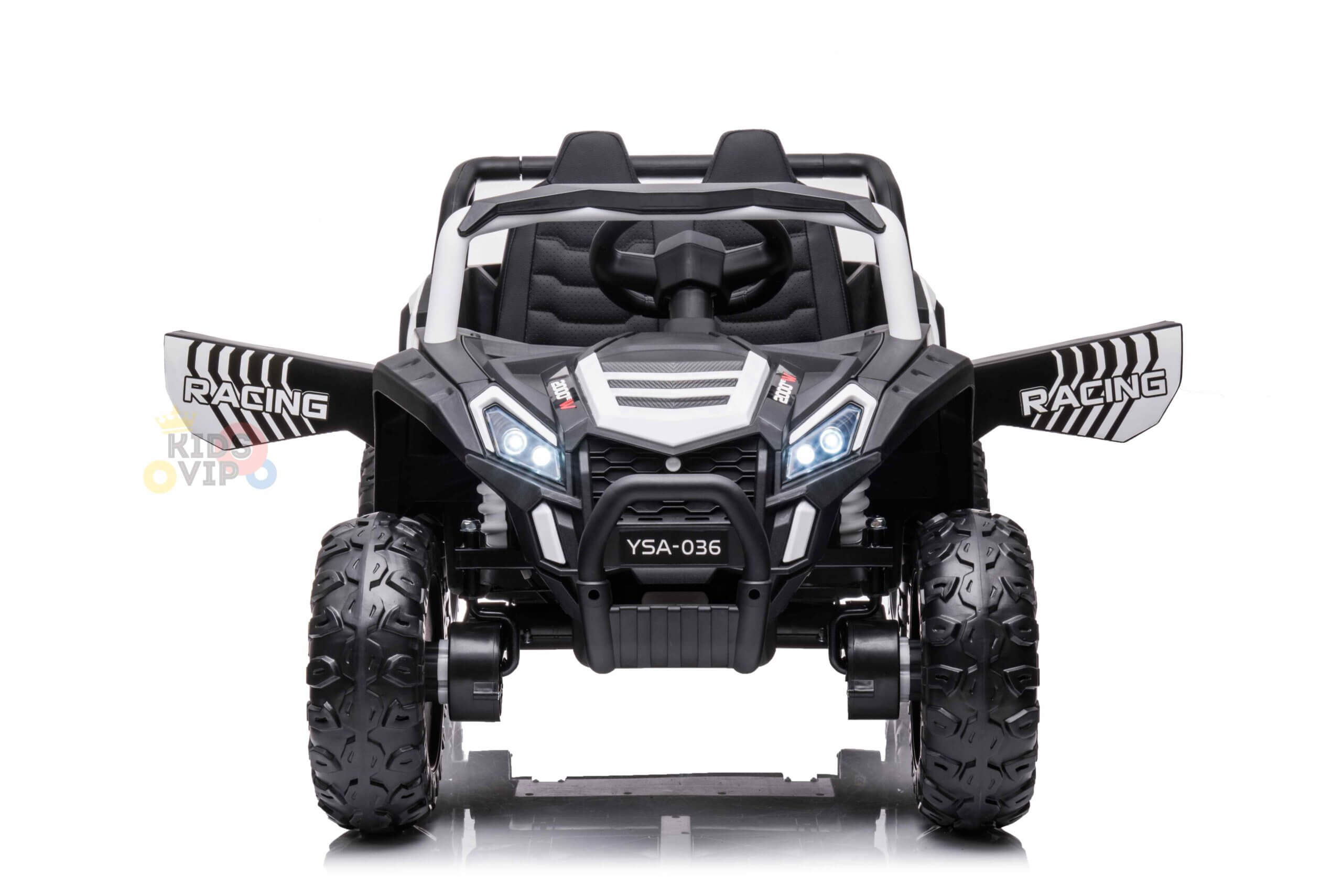 Complete Edition Blade Junior 1-Seater 12V Toddlers' and Kids' Ride-on UTV w/ Rubber Wheels, Leather Seat, Lights, MP3, USB, BT, Parent RC - KIDS VIP image 4