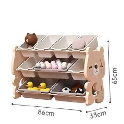Pink Kids and Toddlers Toy Storage/Organizer with Bins Bear Edition image 1