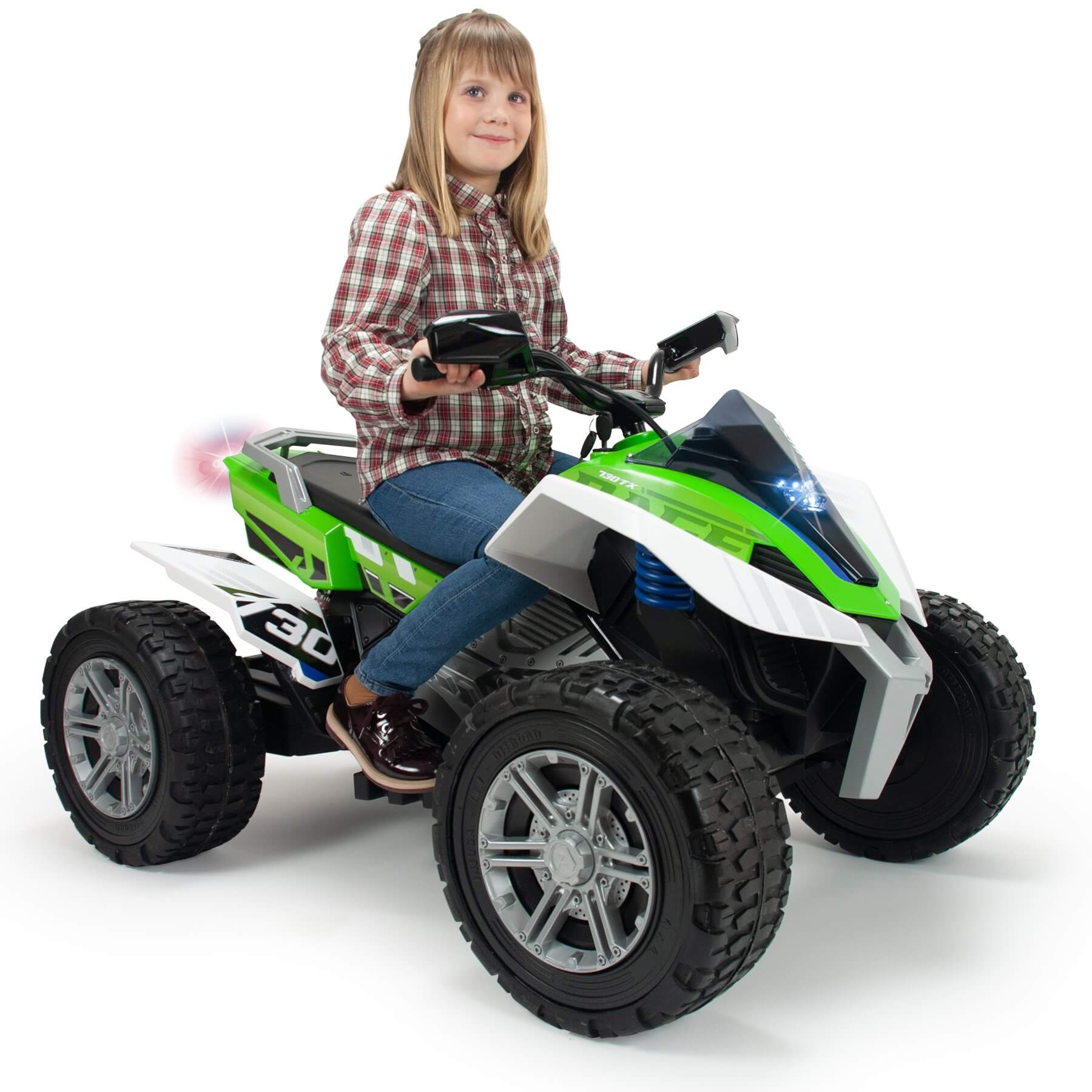 INJUSA XXL Rage Edition 24V Kids Powered Quad /ATV With Rubber Wheels - 11Km/ Hr image 2