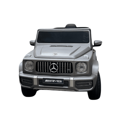 12V Luxury Matte Grey Edition Mercedes Benz AMG G63 Ride-On SUV W/ Rubber Wheels, Leather Seat, Bluetooth & RC.