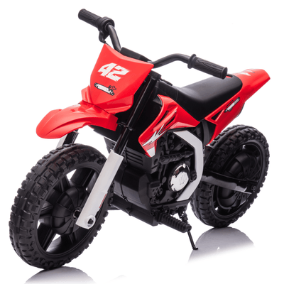 Red 24V Electric MotoX Dirt Bike for Kids, Up to 18 km/h.