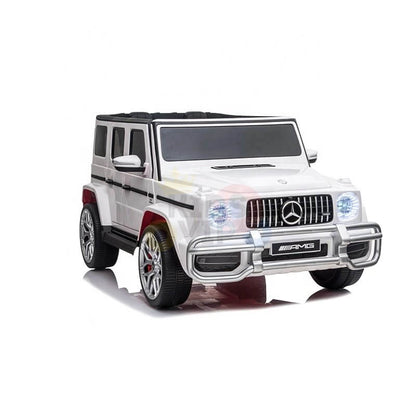 Exclusive White Mercedes Benz G Series 2-Seater 24V Kids Ride-on Truck, EVA Wheels, Leather Seats, Light-up Logo, 4WD, BT, RC image 5