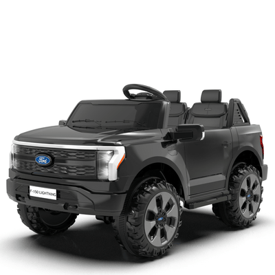 Black 2 Seater Lighting Edition Ford F-150, 24V Kids Ride on Truck.