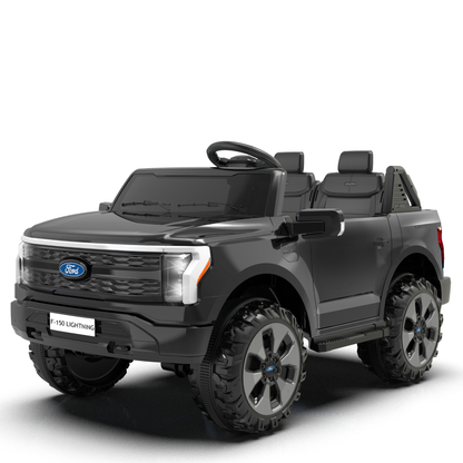 Black 2 Seater Lighting Edition Ford F-150, 24V Kids Ride on Truck