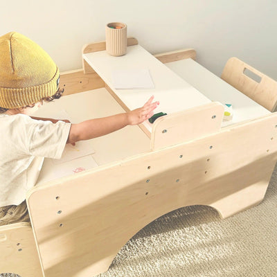 PAPAYA DOUBLE - Adjustable Montessori Table & Chair Set for Two.