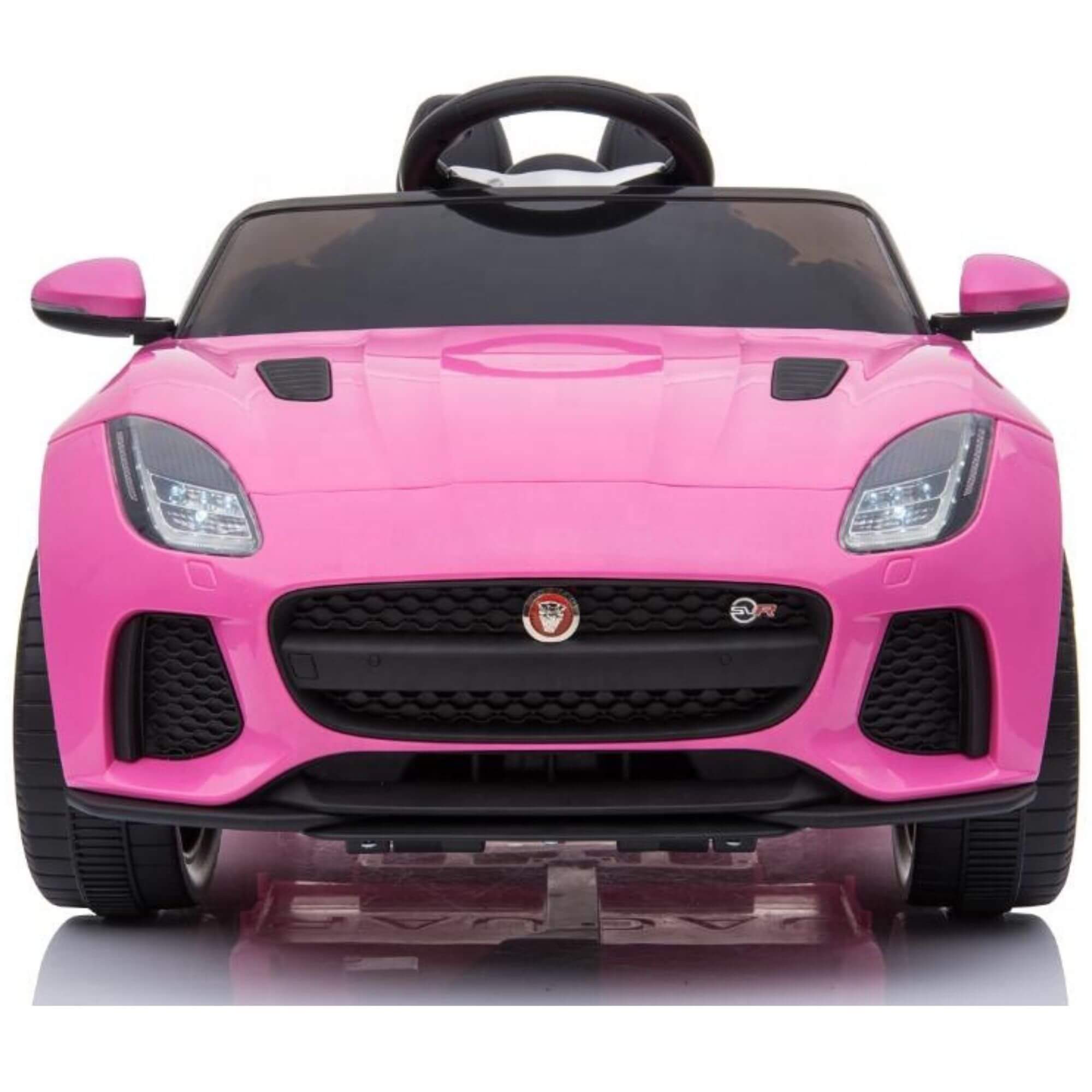 Pink Jaguar F Type Kids Licensed Ride-On Car with Rubber Wheels, Bluetooth, RC image 12
