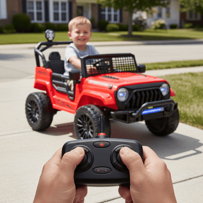 Red 24V TrailX 2-Seater 24V 4X4/AWD Kids Ride on UTV Buggy W/ EVA Rubber Wheels, Music & RC.