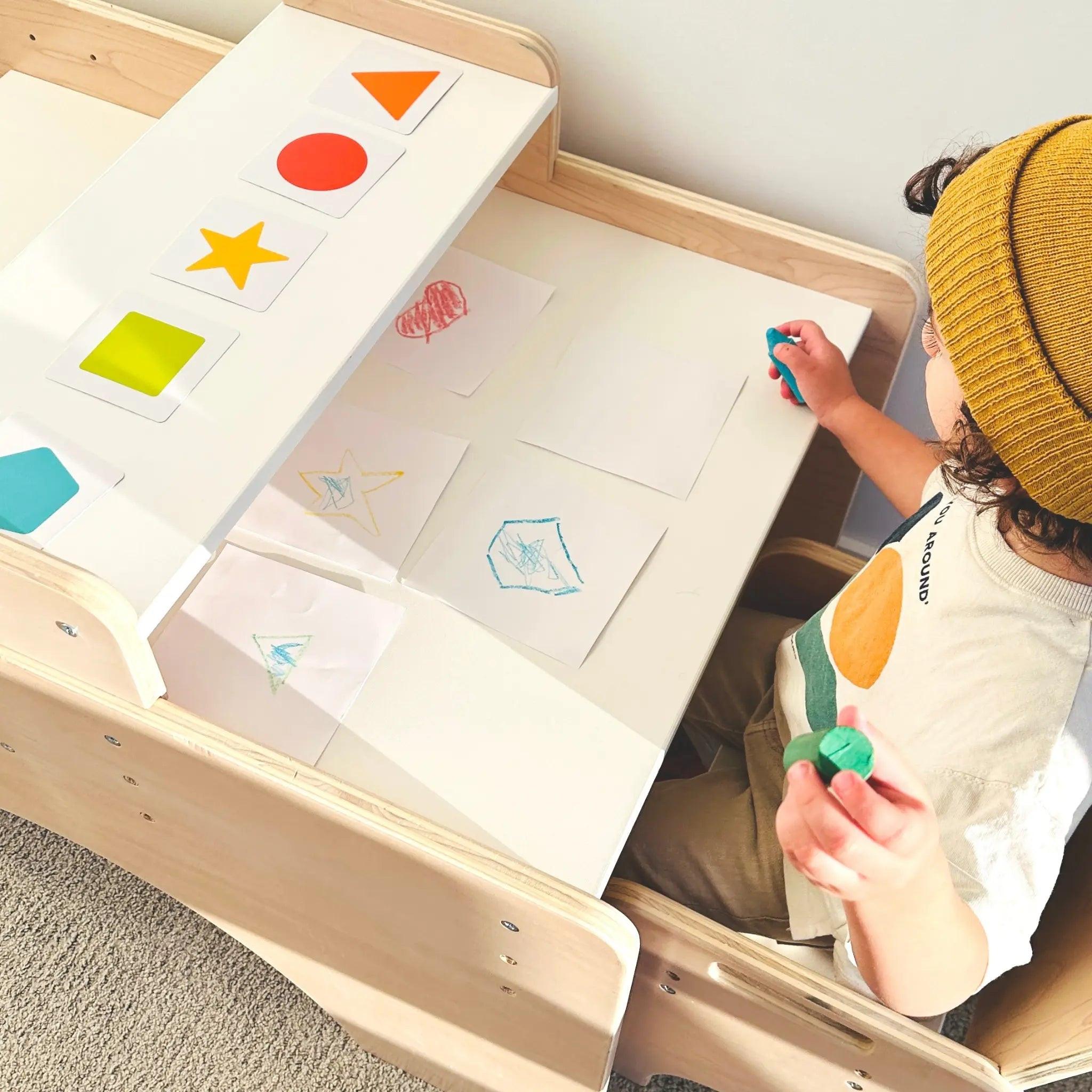 PAPAYA DOUBLE - Adjustable Montessori Table & Chair Set for Two.
