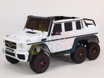 Mercedes G63 24V 6-Wheel 2-Seater Ride-on | 4WD, MP3, SD, USB, Remote Control | White image 10
