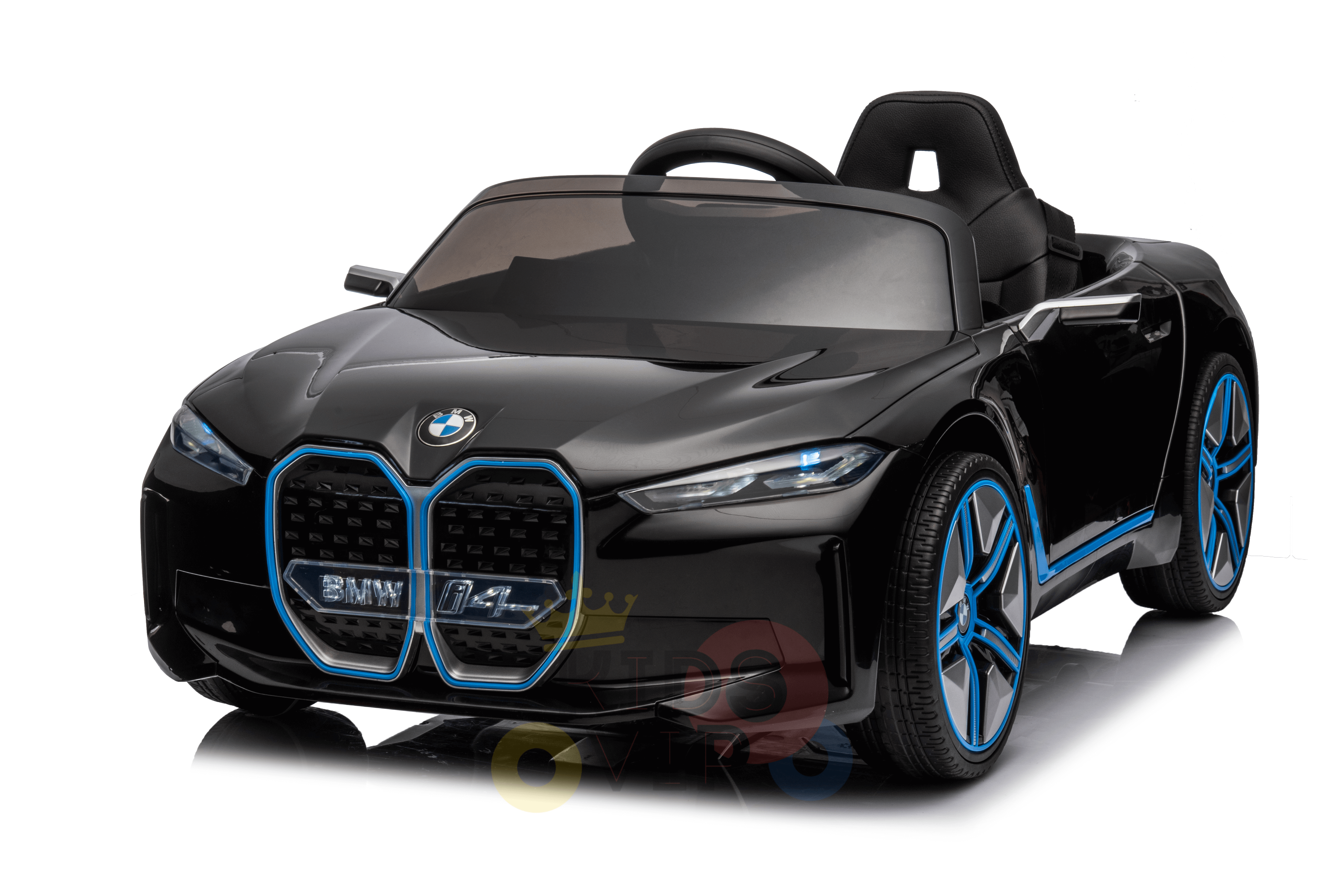 Black Complete Edition 12V Licensed BMW I4 Kids and Toddlers 4WD Ride on Car, RC image 3