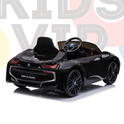 Black Complete Edition 12V Licensed BMW I4 Kids and Toddlers 4WD Ride on Car, RC image 4