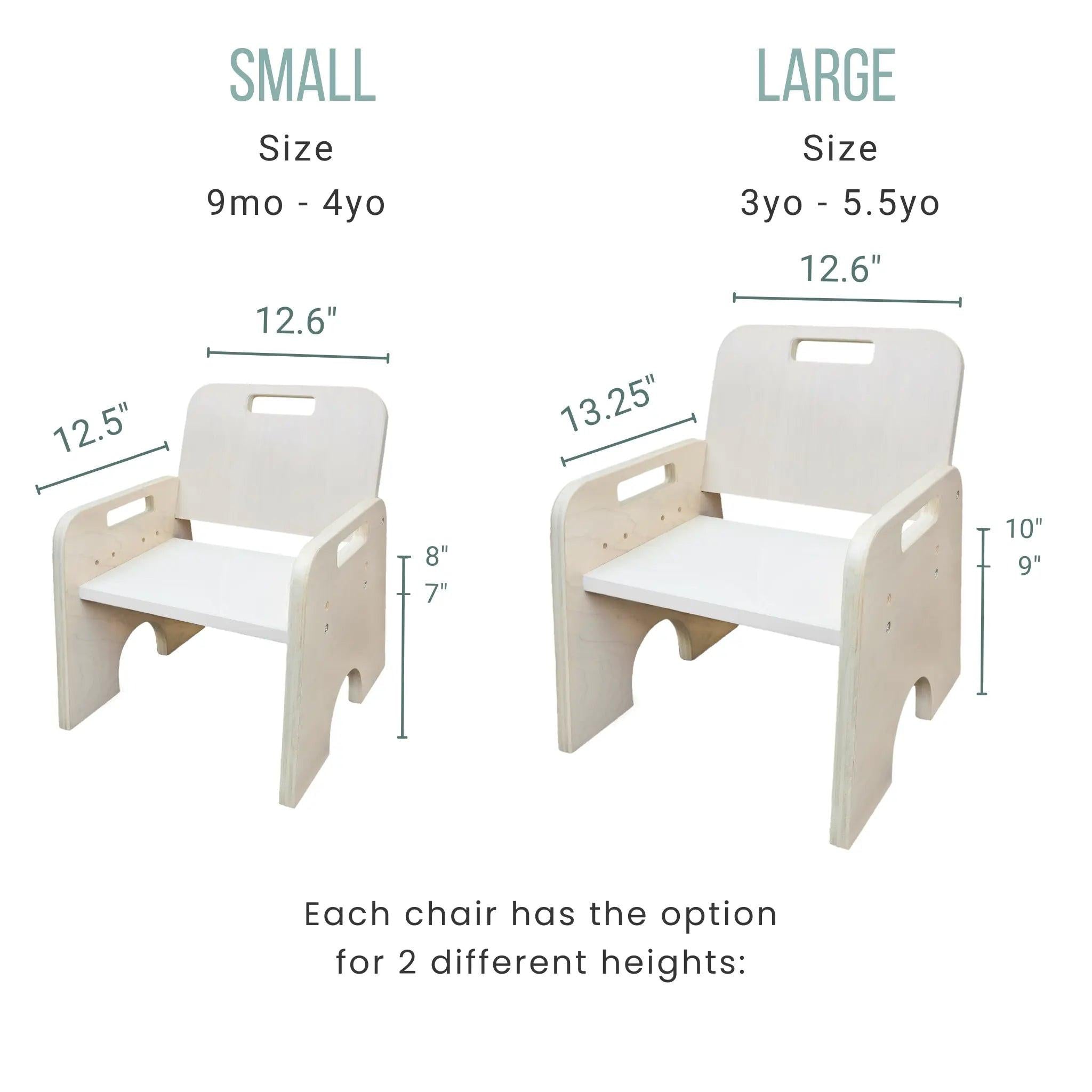 PAPAYA DOUBLE - Adjustable Montessori Table & Chair Set for Two.