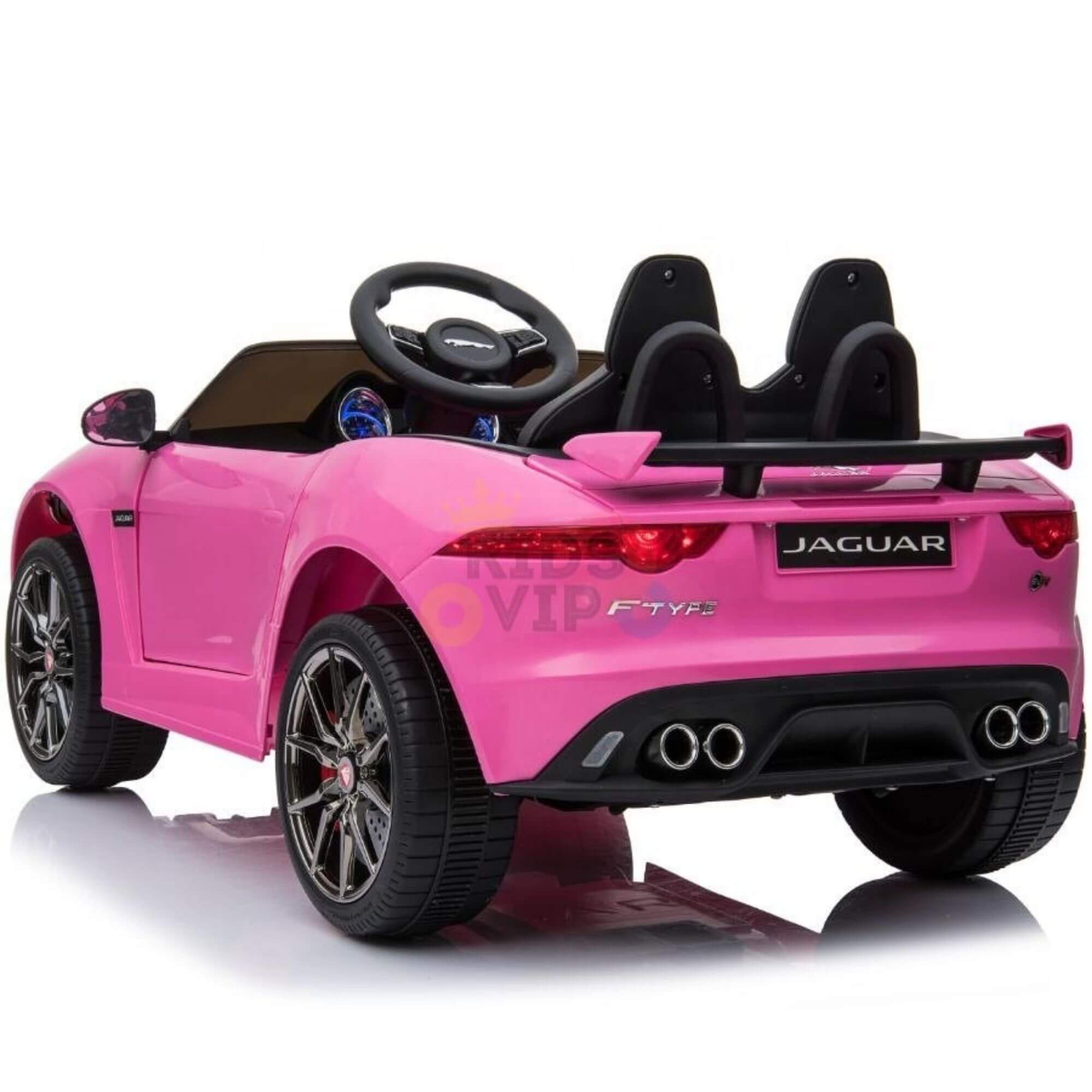 Pink Jaguar F Type Kids Licensed Ride-On Car with Rubber Wheels, Bluetooth, RC image 3