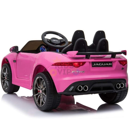 Pink Jaguar F Type Kids Licensed Ride-On Car with Rubber Wheels, Bluetooth, RC image 3