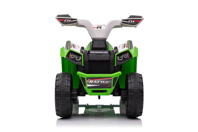 Green 6V Kids 6-Wheel ATV W/ Trailer, Music, BT and Microphone