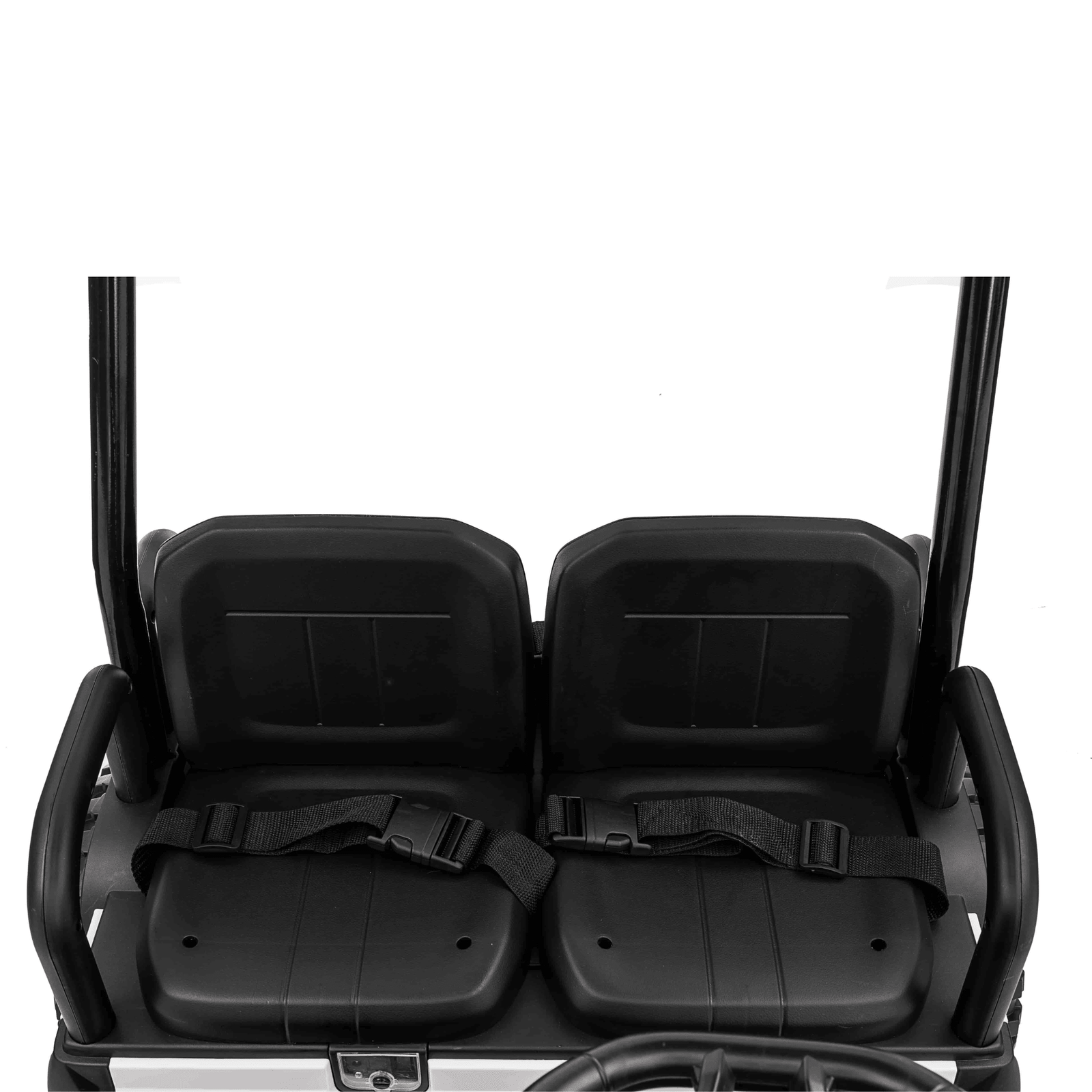 24V White Golf Buggy Edition 4-Seater 4x4 Kids' Ride-On UTV W/ Canopy, EVA Rubber Wheels, Music & RC.