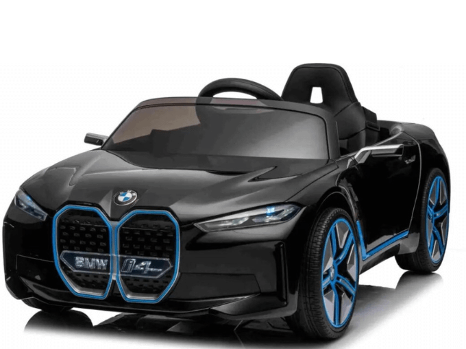 Black Complete Edition 12V Licensed BMW I4 Kids and Toddlers 4WD Ride on Car, RC image 0