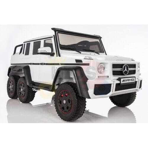 Mercedes G63 24V 6-Wheel 2-Seater Ride-on | 4WD, MP3, SD, USB, Remote Control | White image 9