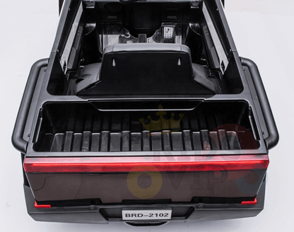 Future Police 12V Ride On Truck, 4x4, Leather Seat, Siren, BT, Rubber Wheels, RC image 8