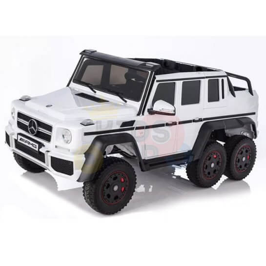 Mercedes G63 24V 6-Wheel 2-Seater Ride-on | 4WD, MP3, SD, USB, Remote Control | White image 5