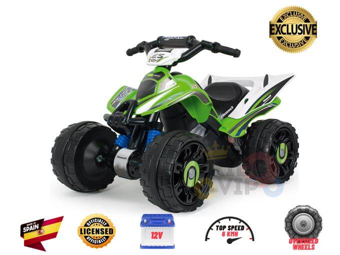 INJUSA | Kawasaki Sport Edition 12V ATV/Quad For Kids image 1