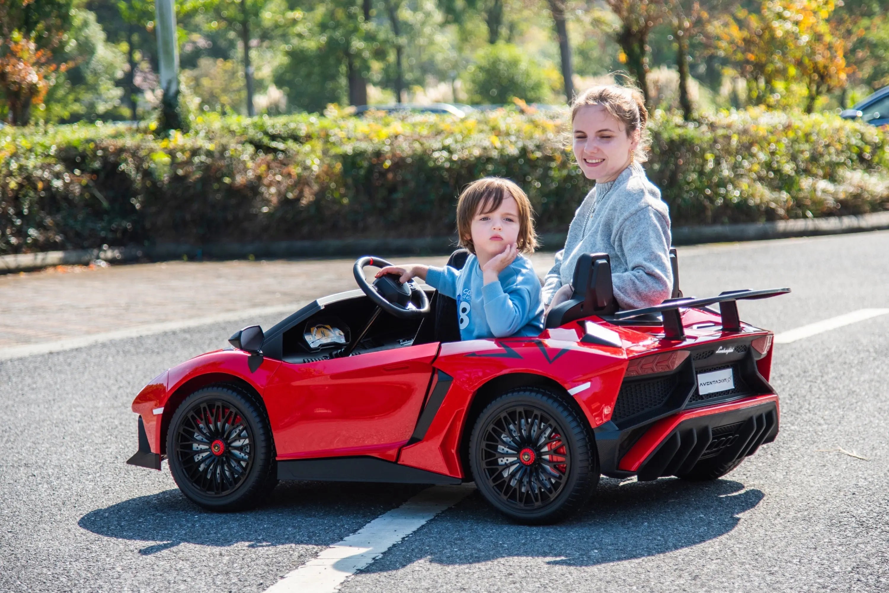 Officially Licensed Lamborghini Aventador 24V 2-Seater Ride-On Car