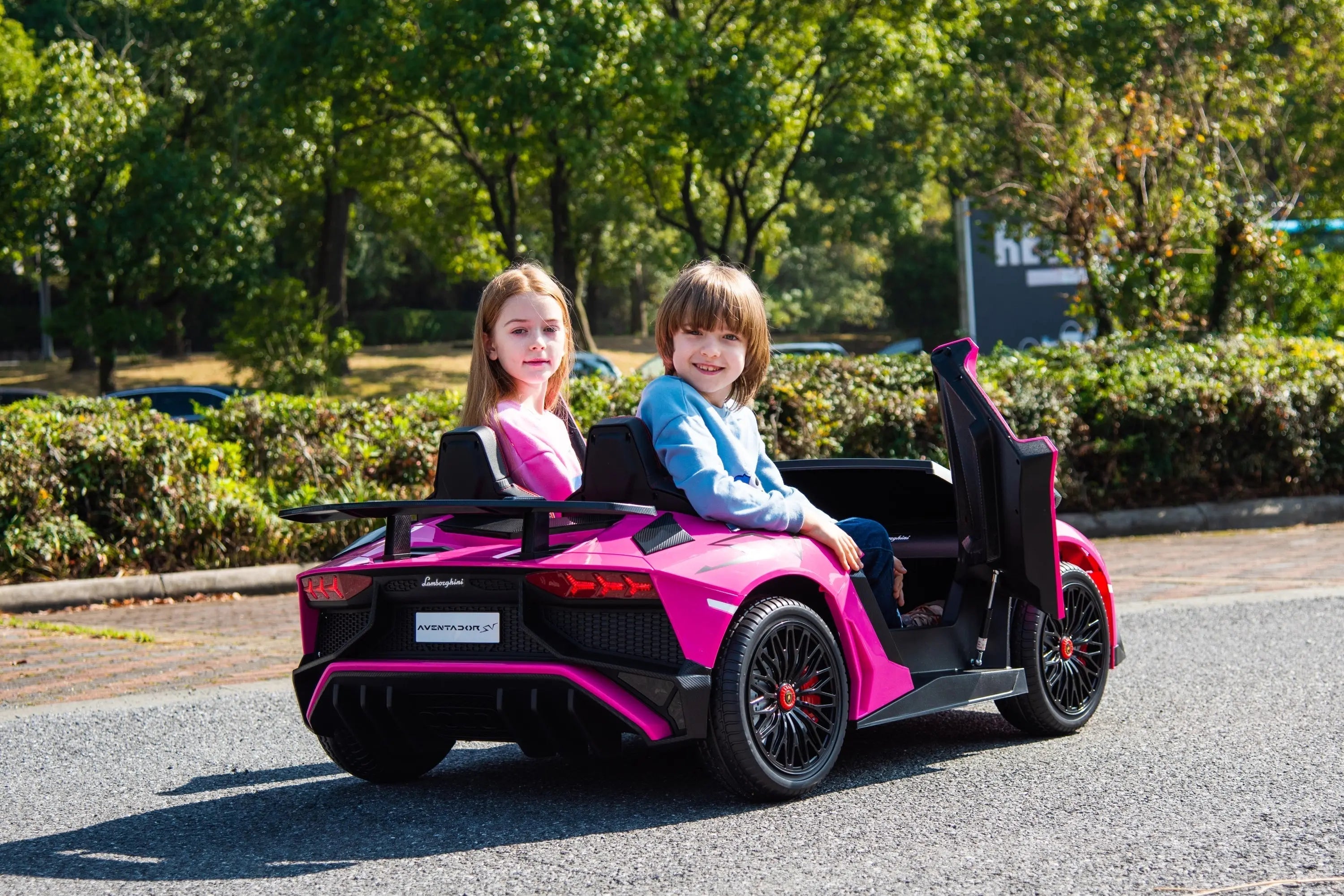 Officially Licensed Lamborghini Aventador 24V 2-Seater Ride-On Car