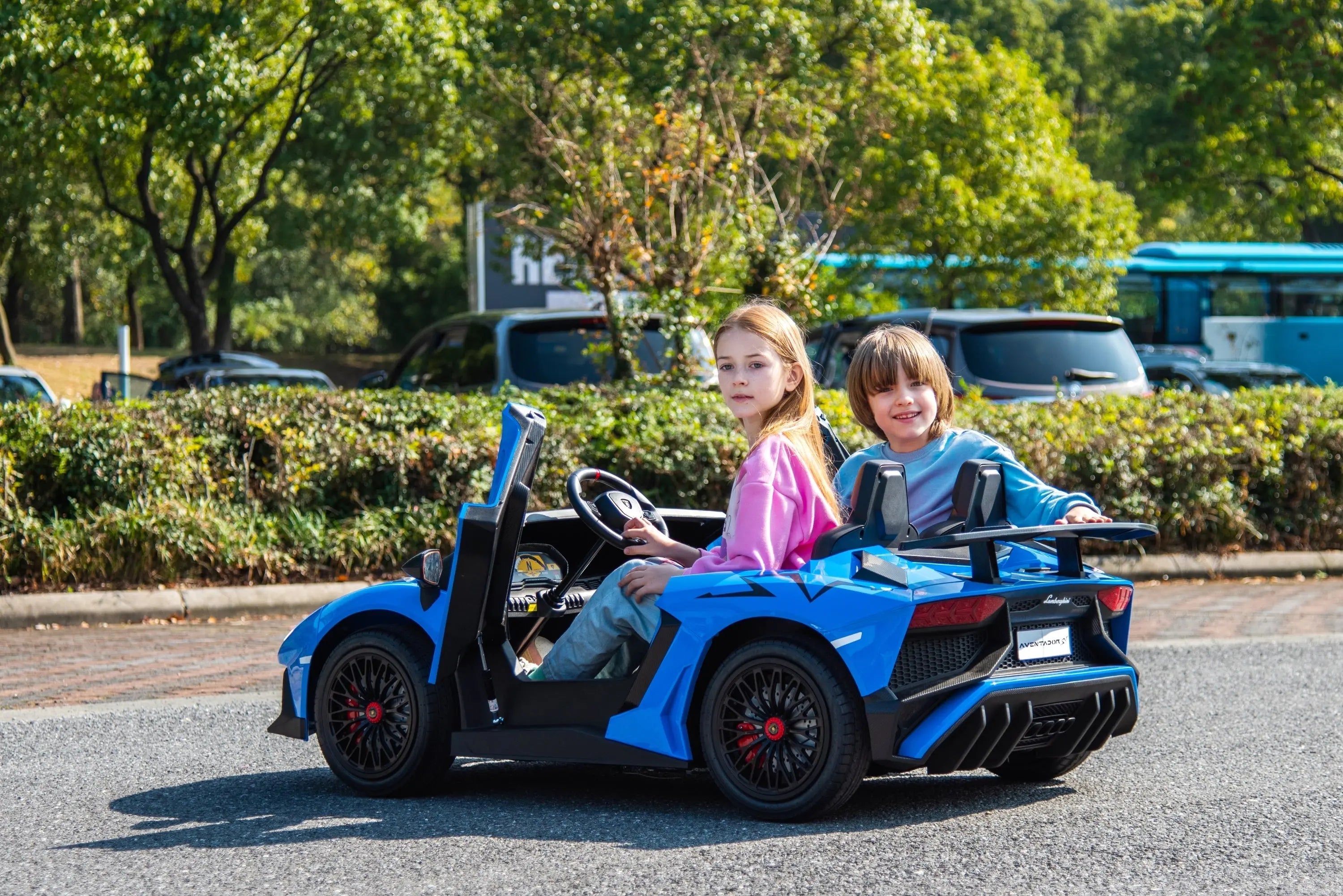 Officially Licensed Lamborghini Aventador 24V 2-Seater Ride-On Car