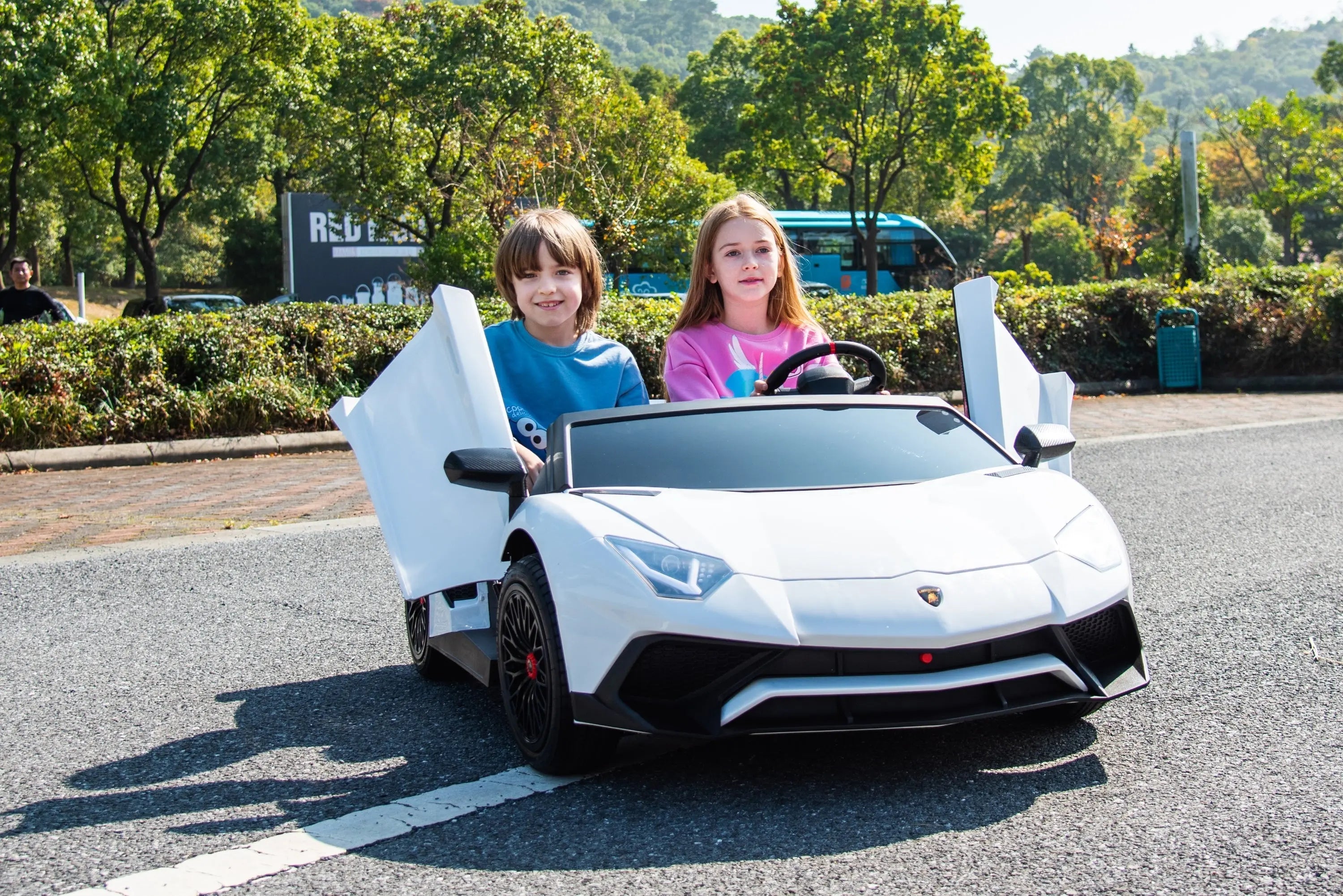 Officially Licensed Lamborghini Aventador 24V 2-Seater Ride-On Car
