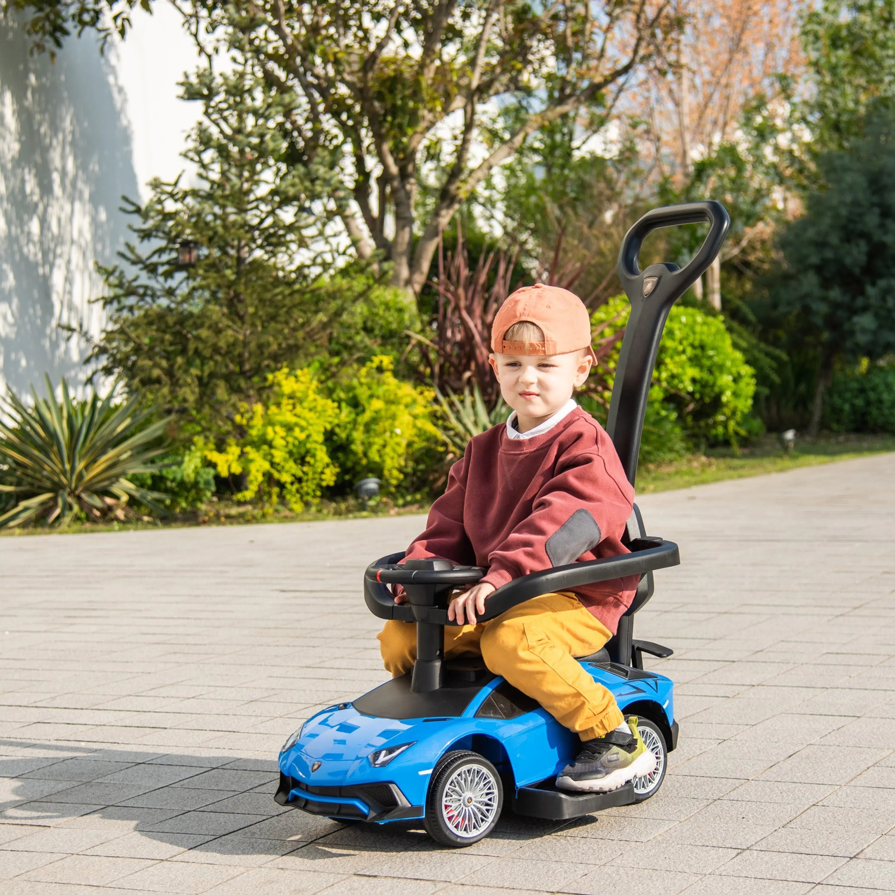 Lamborghini 3-in-1 Kids Push Ride-On Car