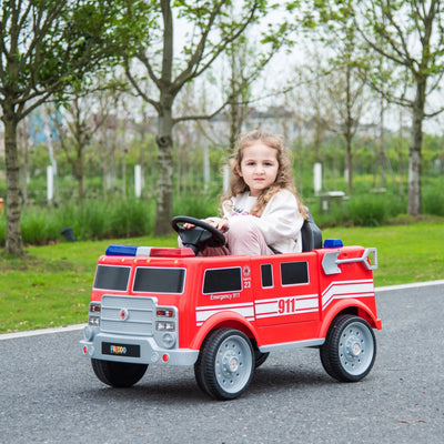 12V Fire Truck Edition Ride-On for Toddlers