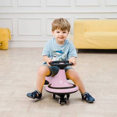 Kids Swing Car with Flashing Wheels