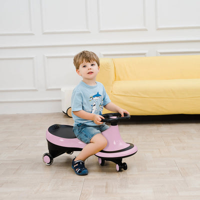 Kids Swing Car with Flashing Wheels