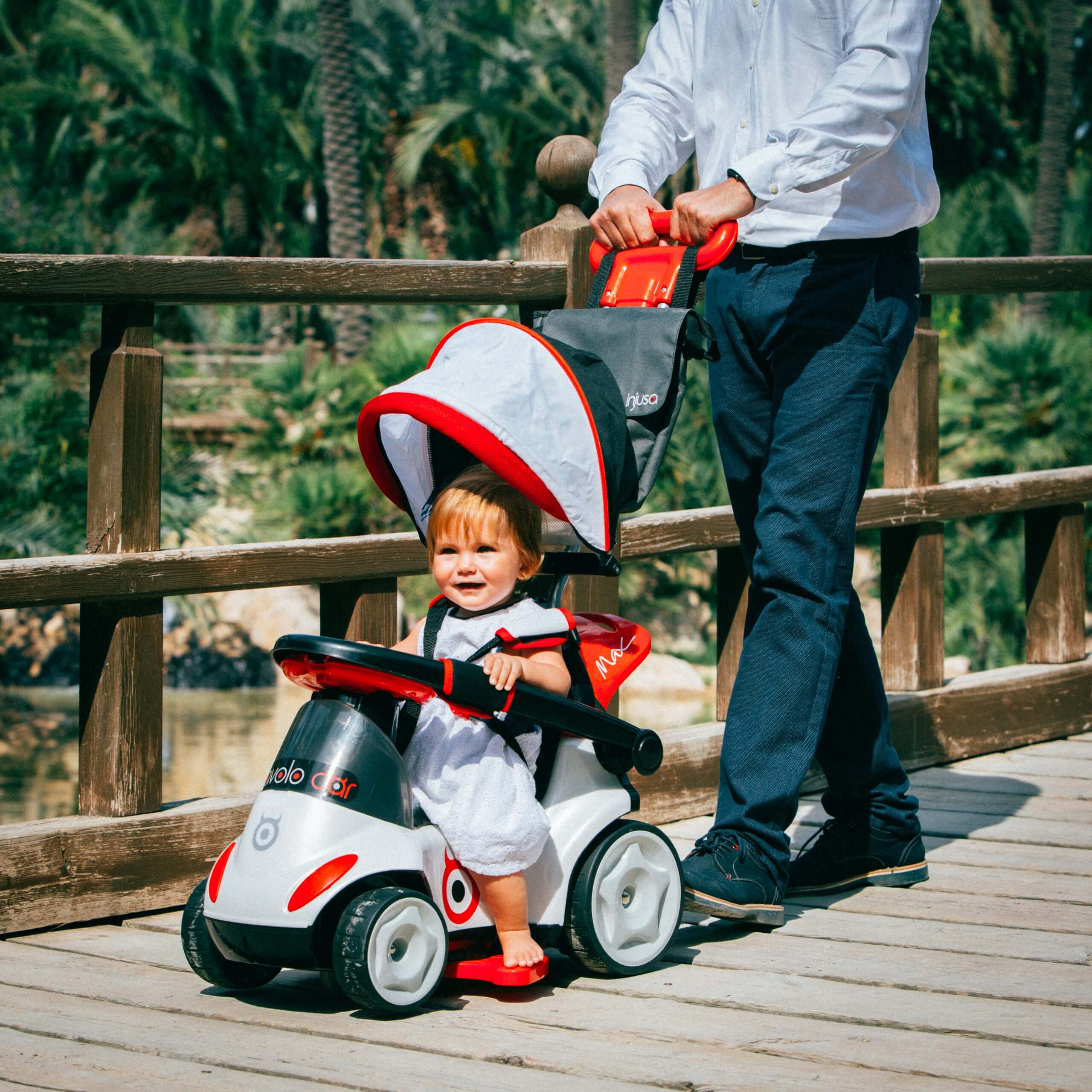 INJUSA | Diavolo Edition 9-In-1 Push-Car/Rocker/Foot-To-Foot Convertible Ride-On For Toddlers image 3