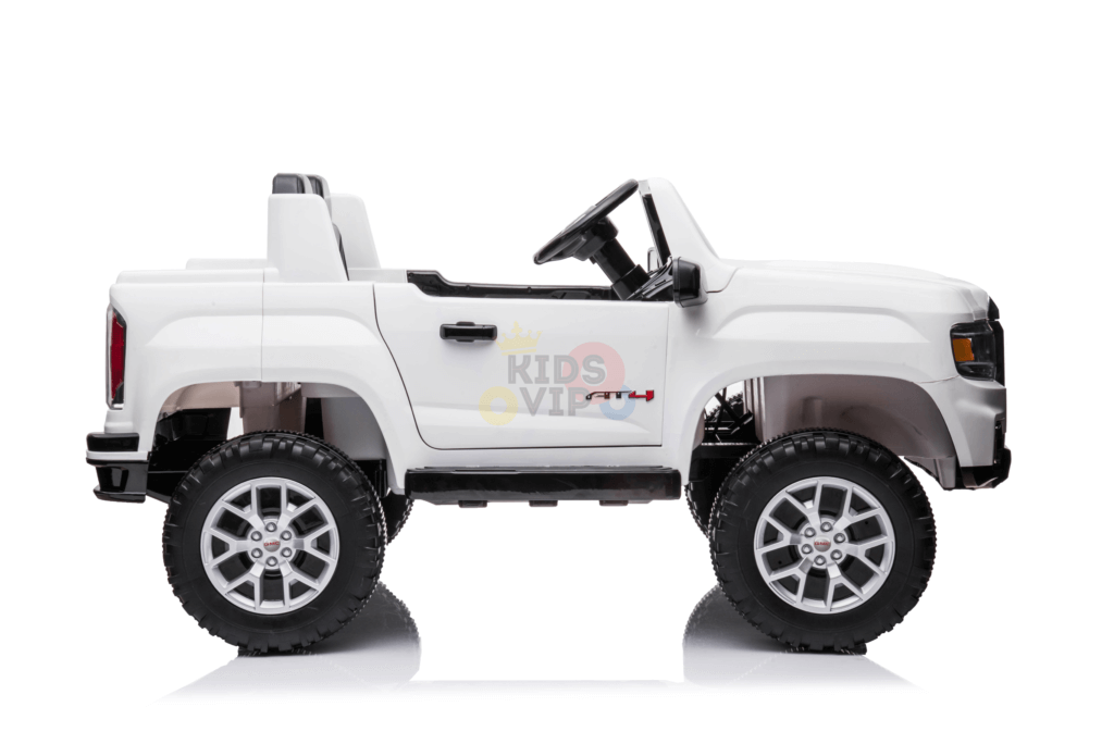 Official 12V GMC Canyon AT4 2-Seater  Ride-On Truck, Rubber Wheels, Leather Seats, Storage, Tailgate, RC image 13
