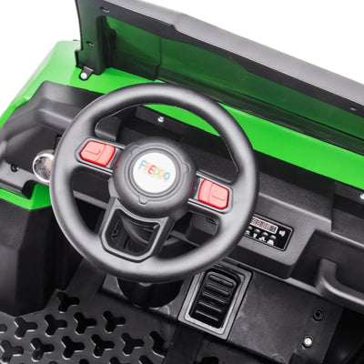 6-Wheeler 24V 2-Seater Ride-on Tractor Trailer with Dump Cart and Parental Remote