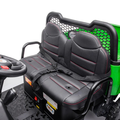6-Wheeler 24V 2-Seater Ride-on Tractor Trailer with Dump Cart and Parental Remote