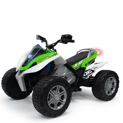 INJUSA XXL Rage Edition 24V Kids Powered Quad /ATV With Rubber Wheels - 11Km/ Hr image 12