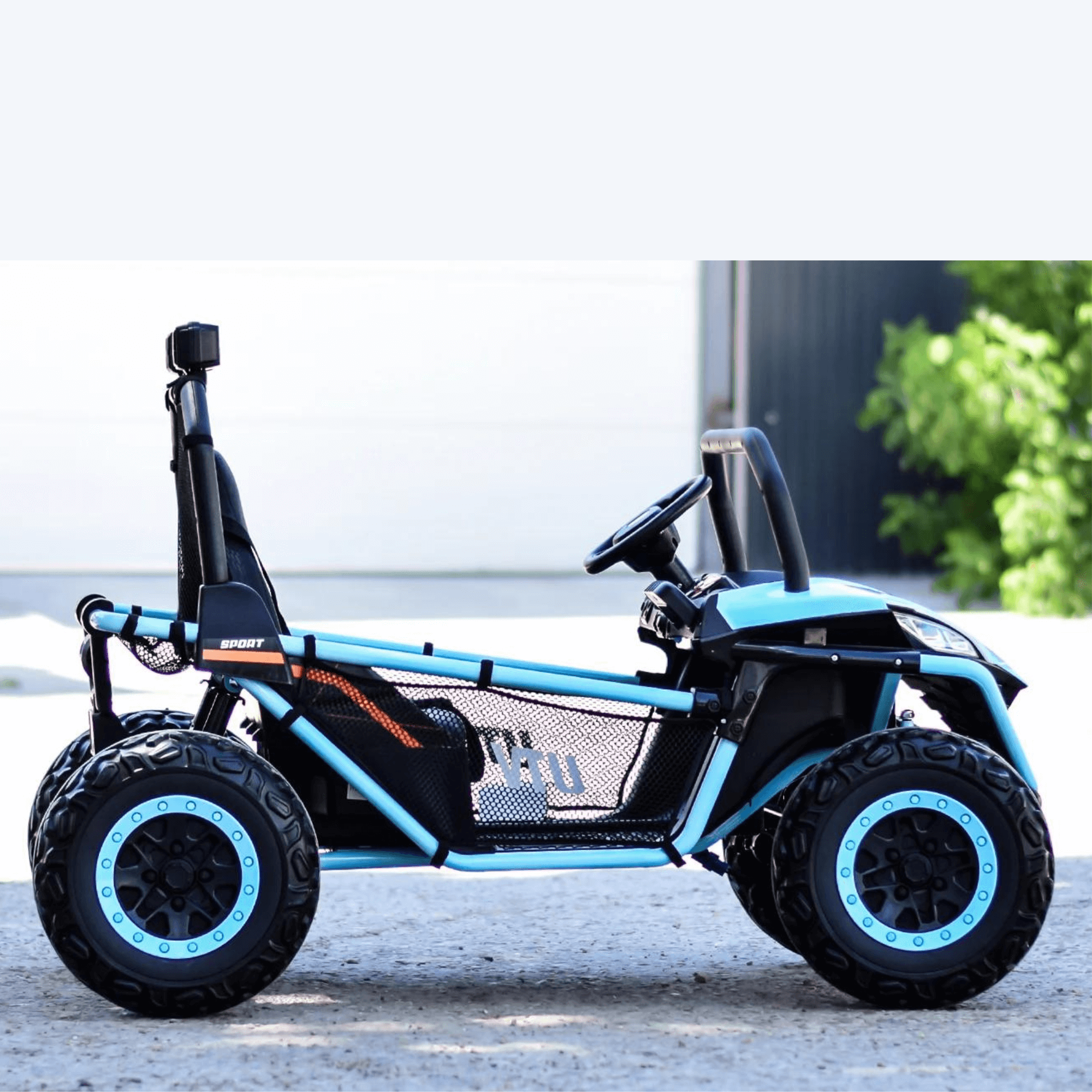Embark on Thrilling Journeys: Luxurious Blue Two-Seater 12V 4WD Dune Buggy for Kids with Remote Control - Your Ultimate Adventure Ride! image 3