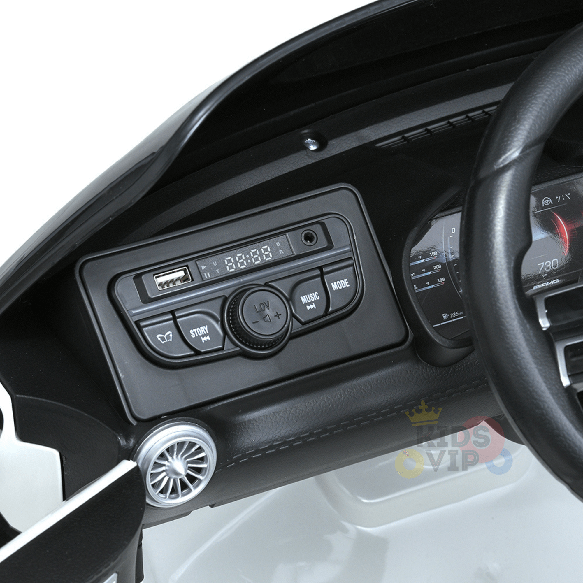 Luxurious White Mercedes Benz SL63 Kids' Ride-On Car with 24V 4WD, Premium Eva Wheels, and Remote Control image 2