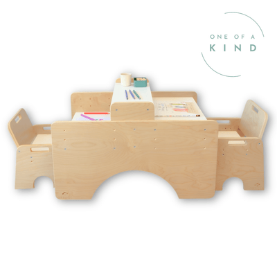 PAPAYA DOUBLE - Adjustable Montessori Table & Chair Set for Two.