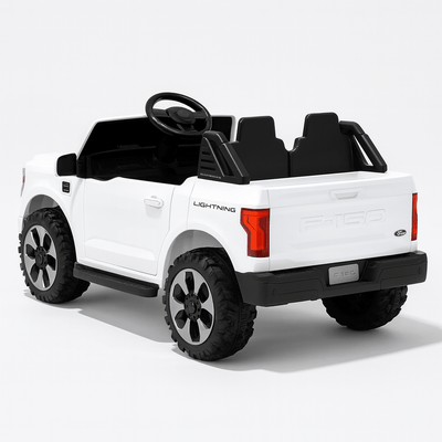 White 2 Seater Lighting Edition Ford F-150, 24V Kids Ride on Truck.