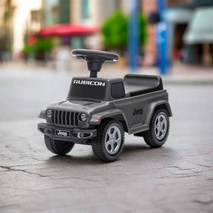 Grey Jeep Rubicon Foot to Floor Ride-On for Toddlers