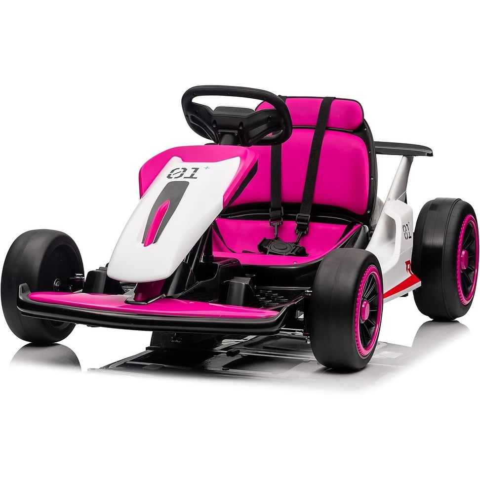 Pink 24V Upgraded Vortex Drifting Go Kart
