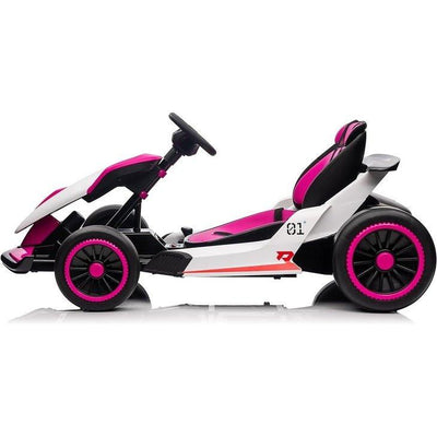 Pink 24V Upgraded Vortex Drifting Go Kart.