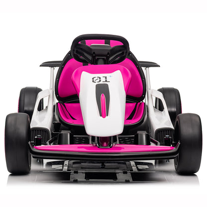 Pink 24V Upgraded Vortex Drifting Go Kart